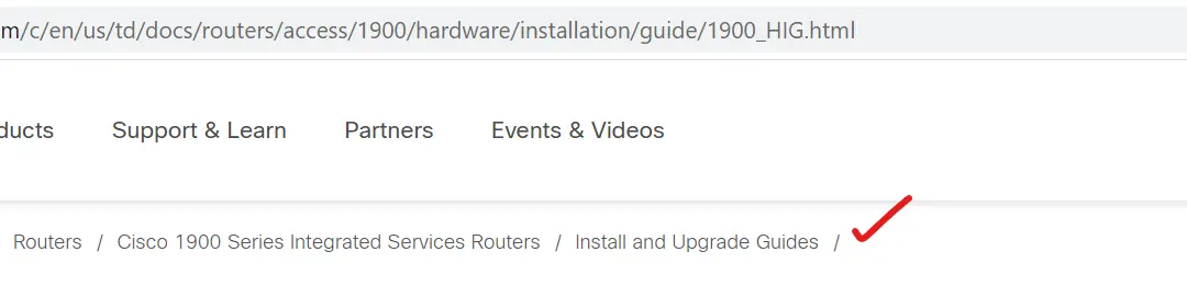 Cisco Webpage Folder Hierarchical Structure