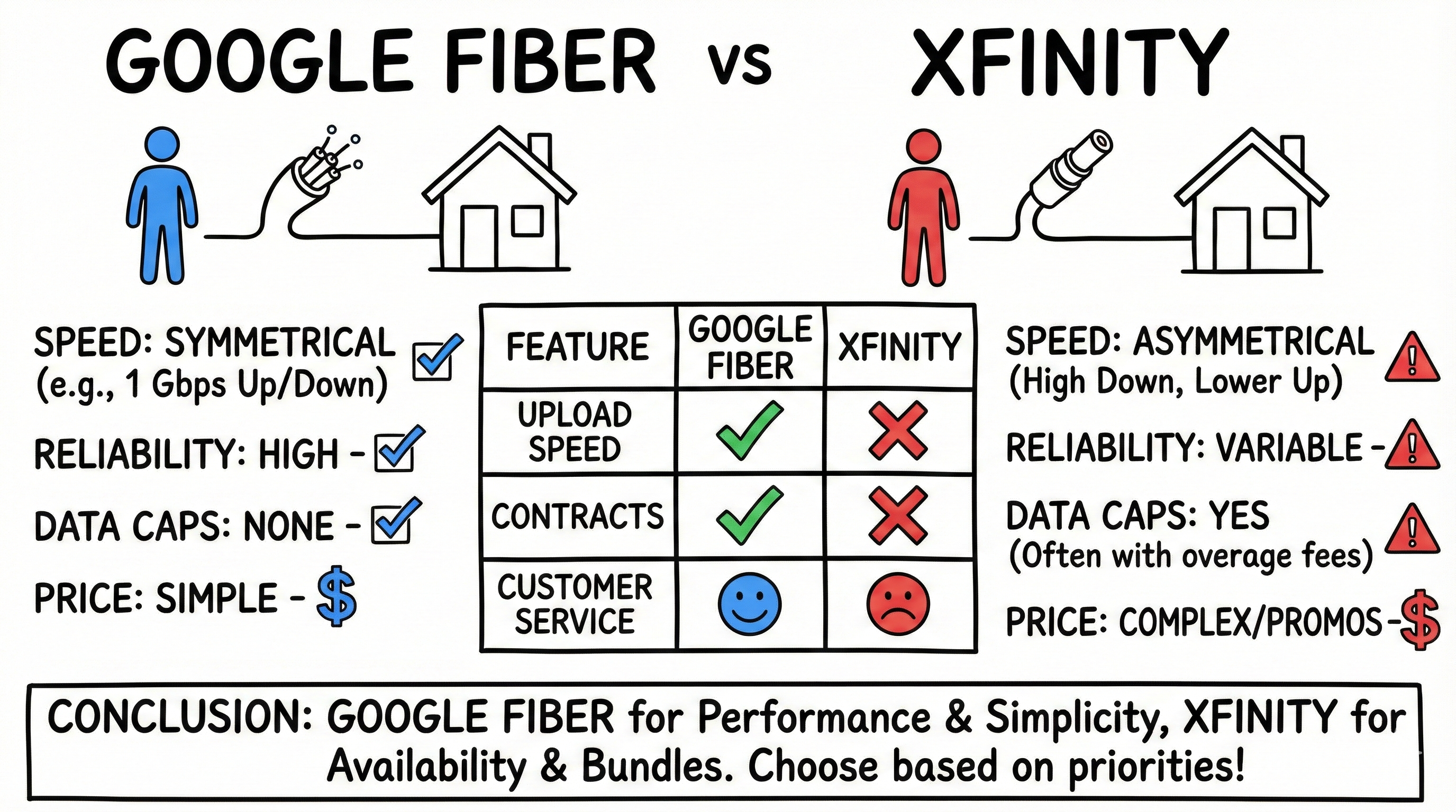 Google Fiber vs Xfinity