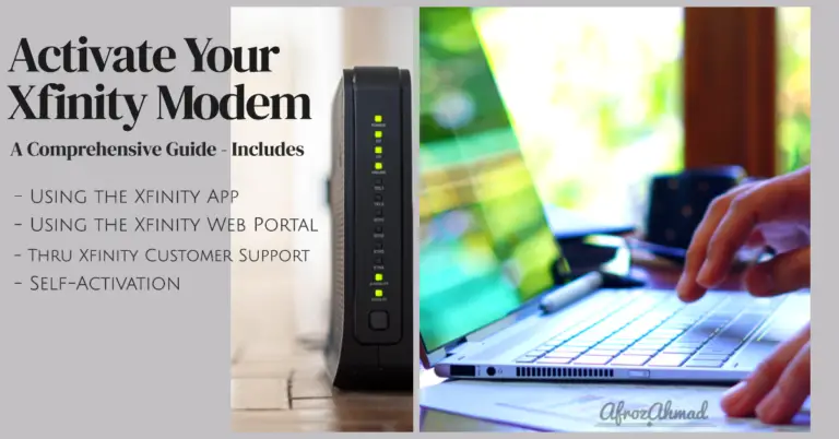 How to Activate Xfinity Modem