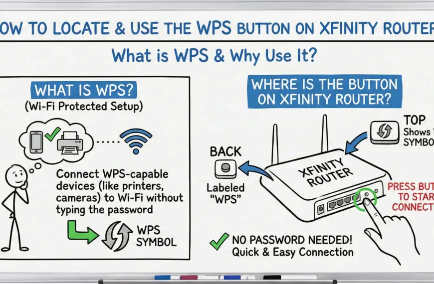 How to locate and use the WPS Button on Xfinity Routers