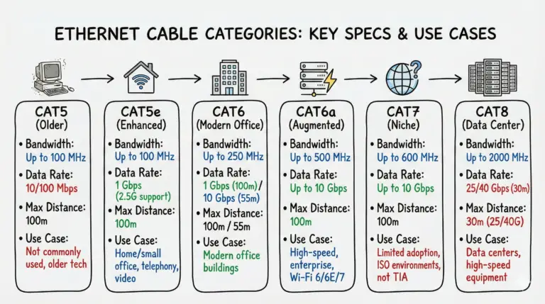ethernet categories - key specs and use cases