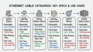 ethernet categories - key specs and use cases