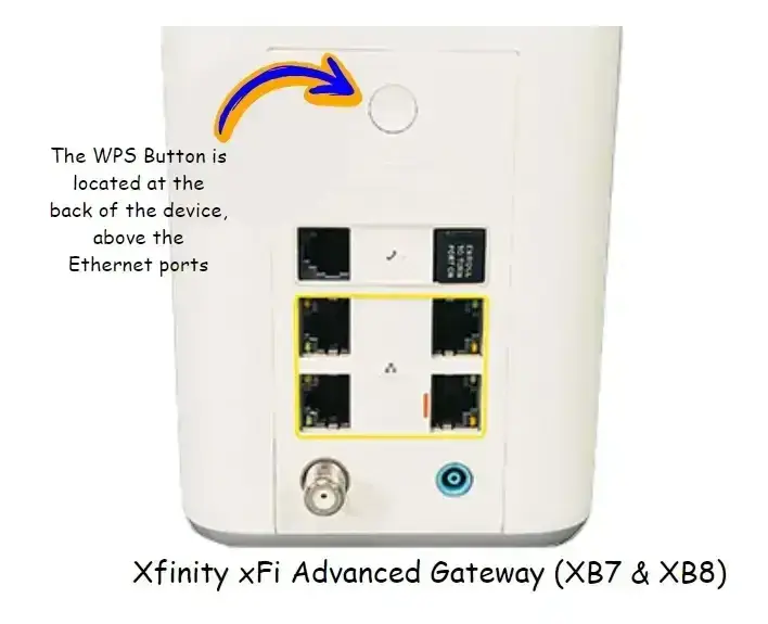 WPS Button on Xfinity Xfi Gateway
