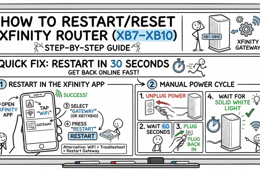 How to Restart or Reset Xfinity Router (XB7–XB10)