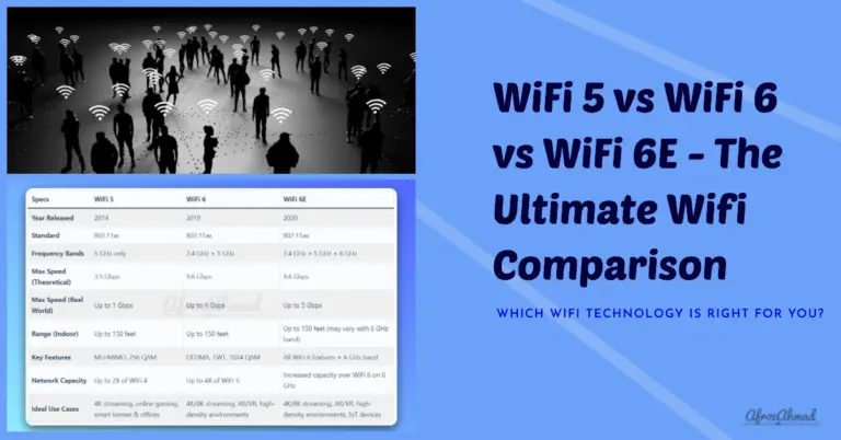 WiFi 5 vs WiFi 6 vs WiFi 6E