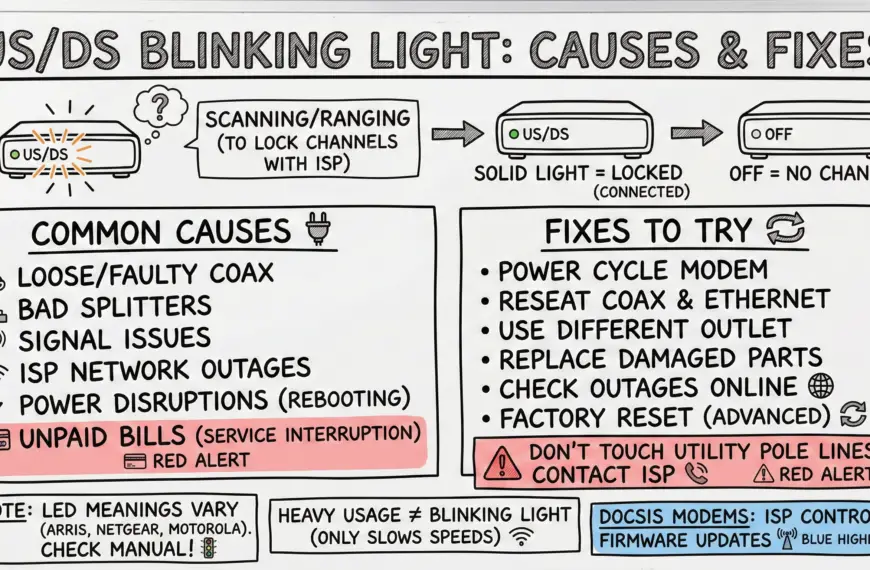 US DS Light Blinking Causes and Fixes