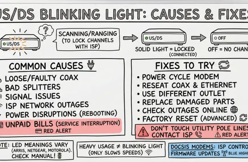US DS Light Blinking Causes and Fixes