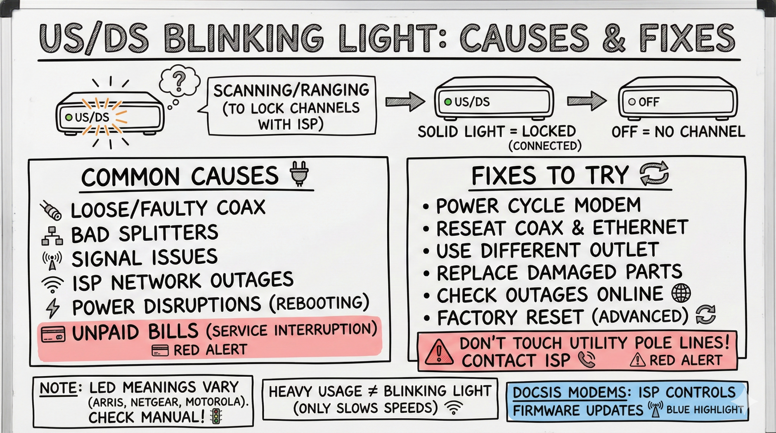 US DS Light Blinking Causes and Fixes
