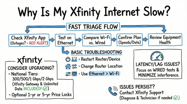 Why Is My Xfinity Internet Slow - Fixes