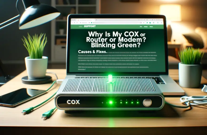 Why is Cox router Blinking Green Light