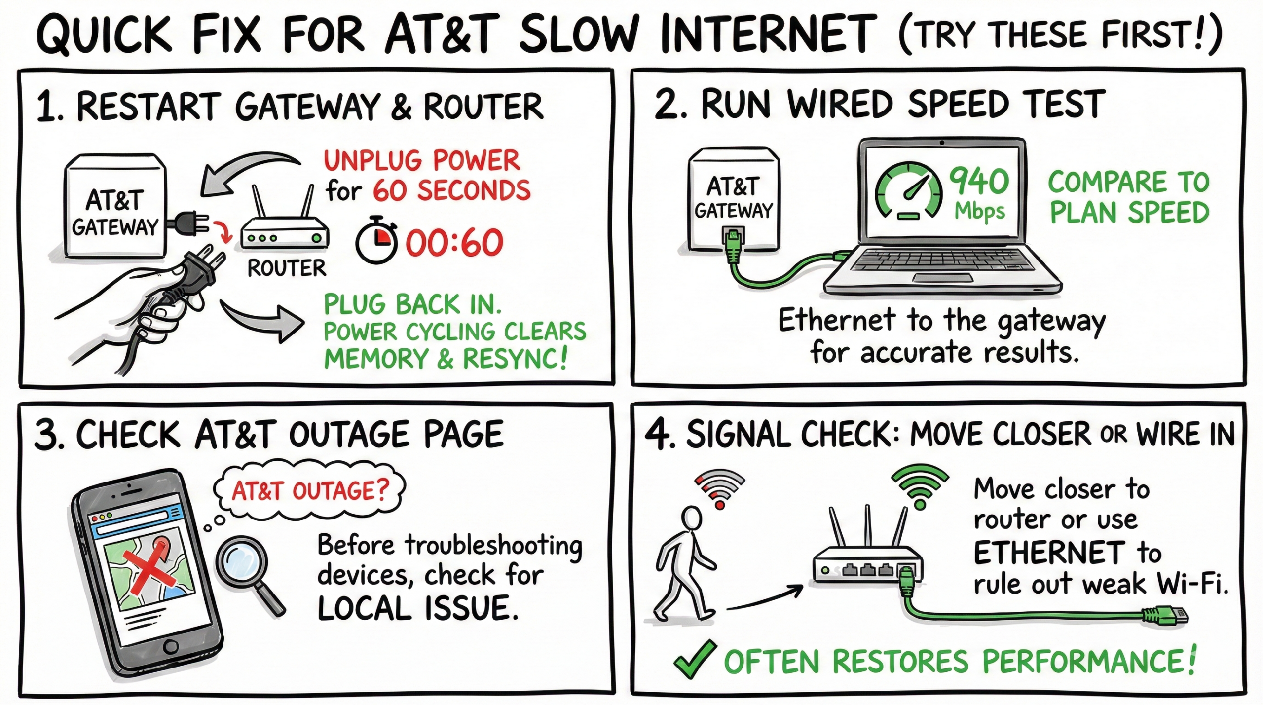 Quick Fix for AT&T Slow Internet