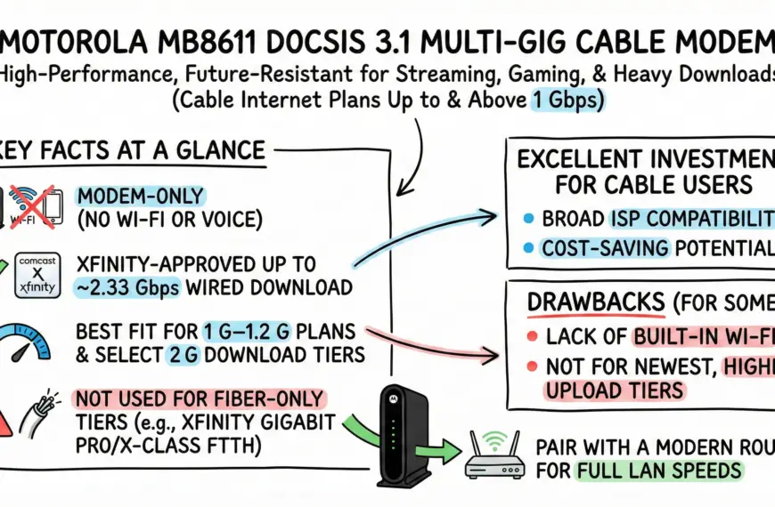 Motorola MB8611 Cable Modem Review Specs & Ratings