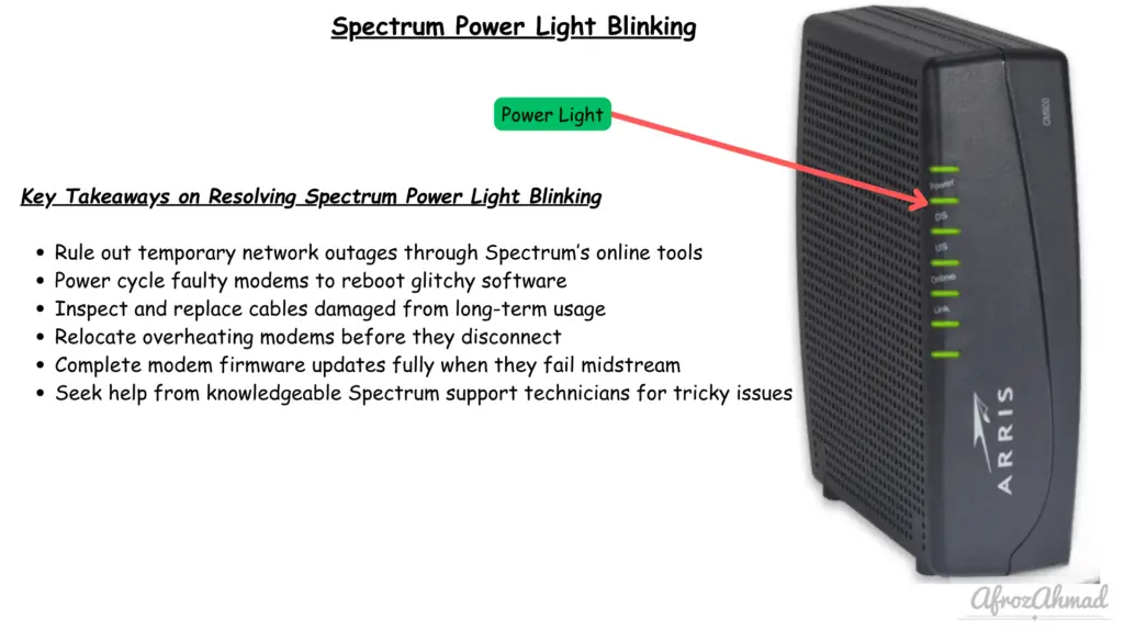 Fix Spectrum Power Light Blinking Quick Troubleshooting Guide