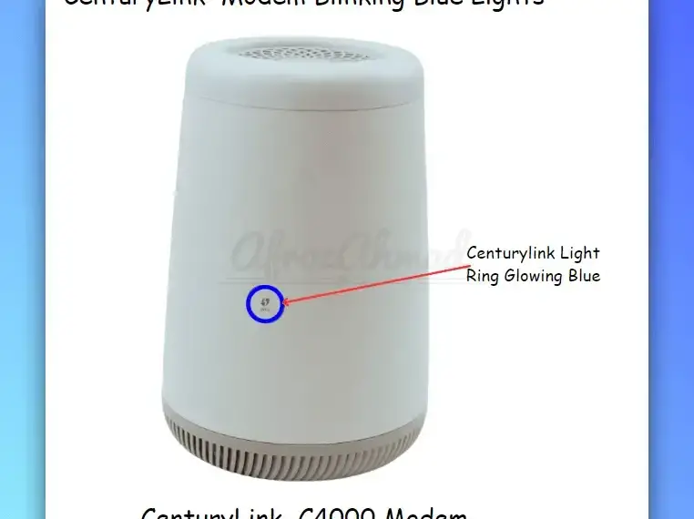 Centurylink C4000 Modem Blue Light