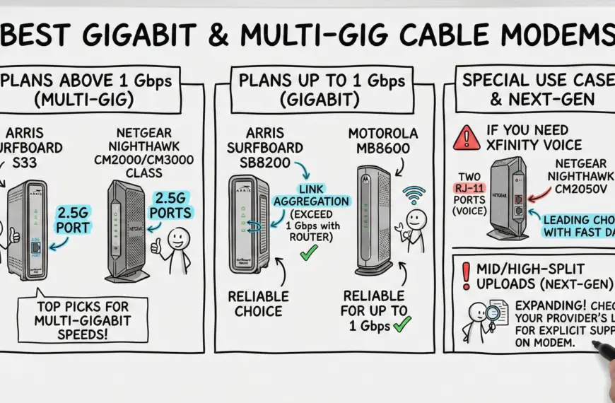 Best Gigabit & Multi‑Gig Cable Modems