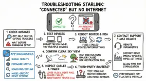 Troubleshooting When Starlink is Connected But There’s No Internet
