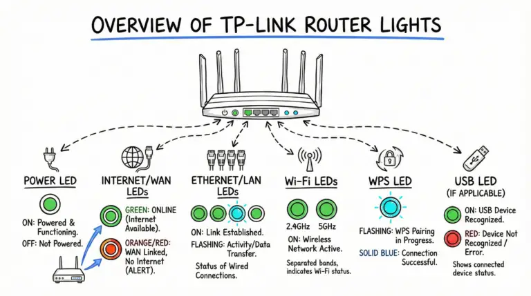 TP‑Link Router Lights Types and Colors