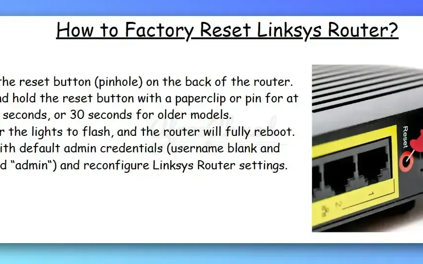 How to Reset Linksys Router