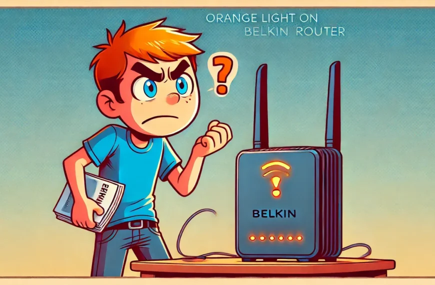 orange light on belkin router