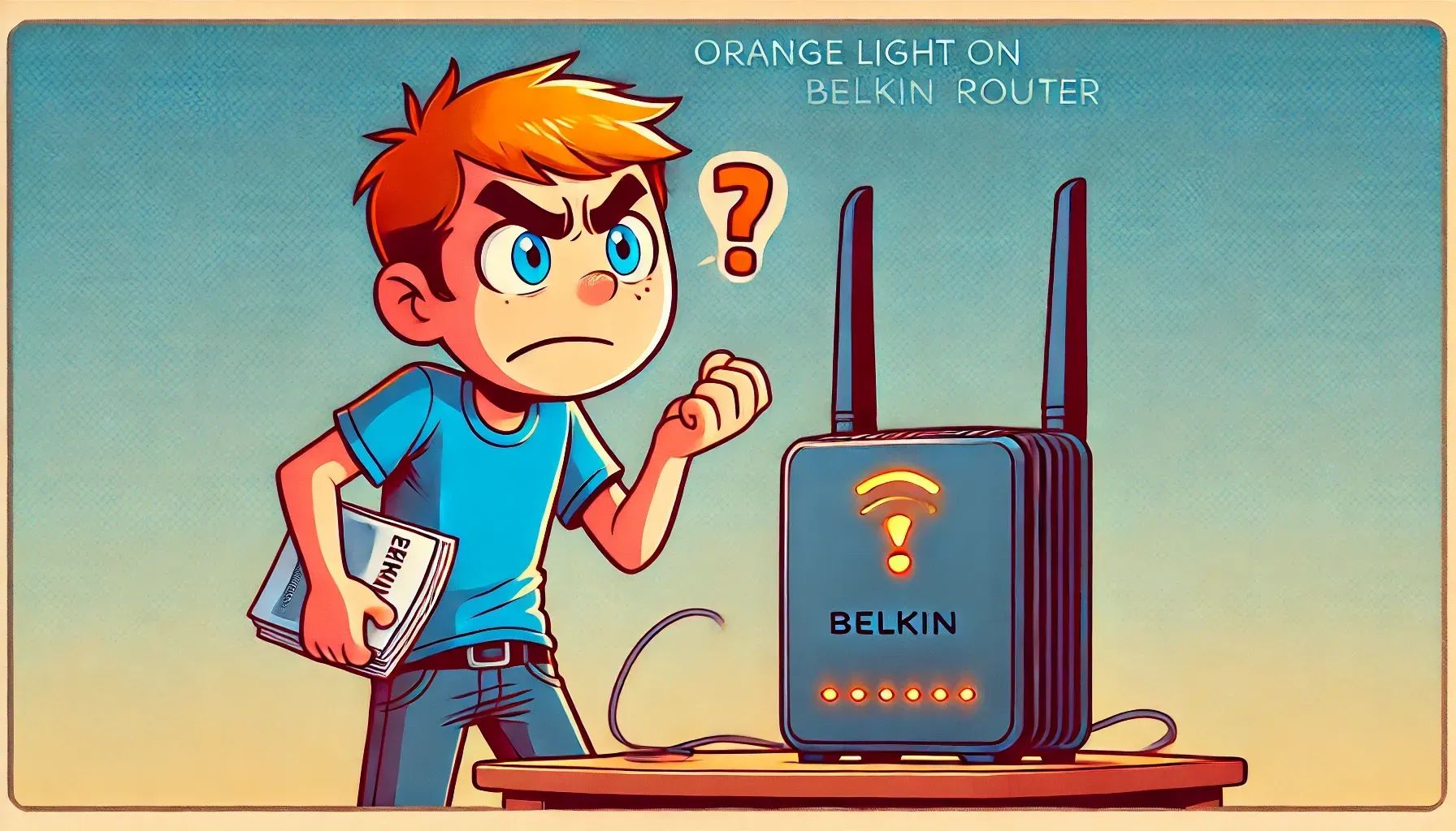 orange light on belkin router