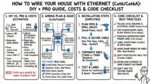 How to Wire Your House with Ethernet (Cat6Cat6A) DIY + Pro Guide, Costs & Code Checklist