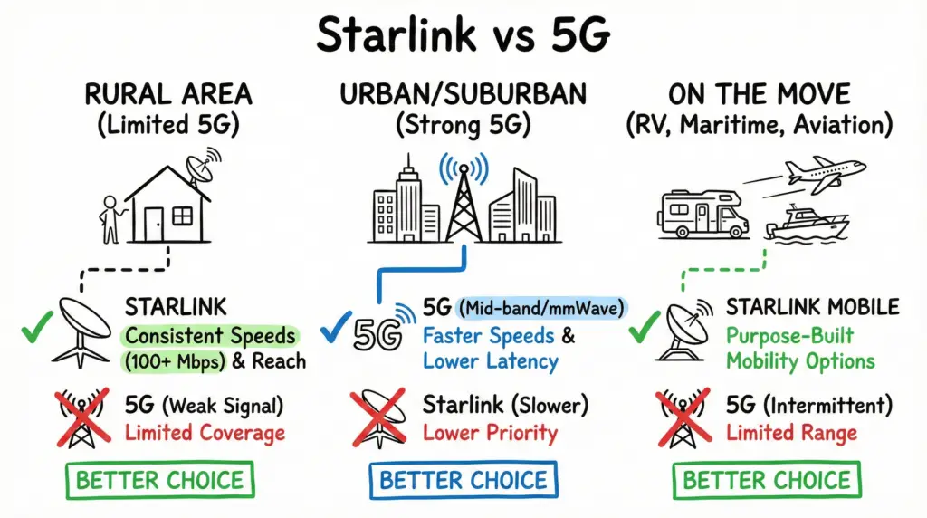Is Starlink Faster Than 5G