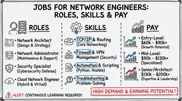 Jobs for Network Engineers Roles, Skills & Pay