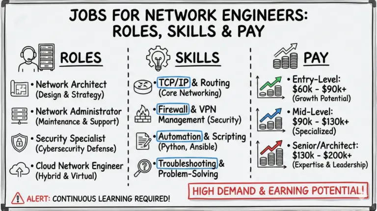 Jobs for Network Engineers Roles, Skills & Pay