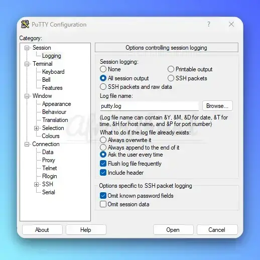 How to Copy Large Show Tech-support from Cisco Device Using Putty