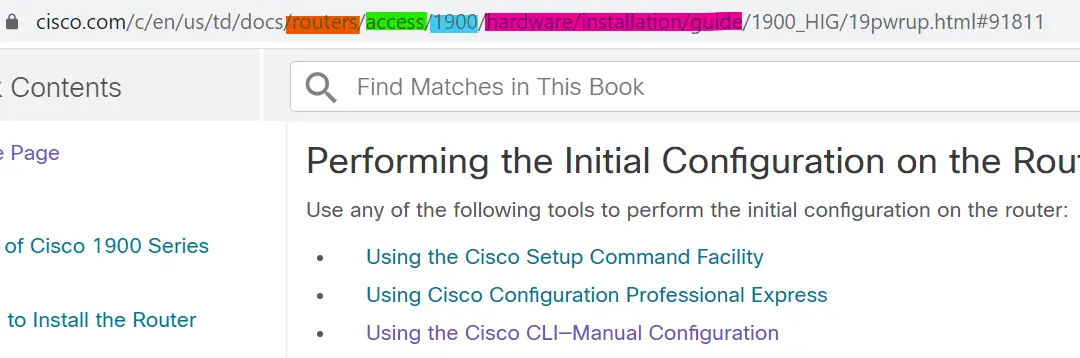 Cisco Site URL Structure