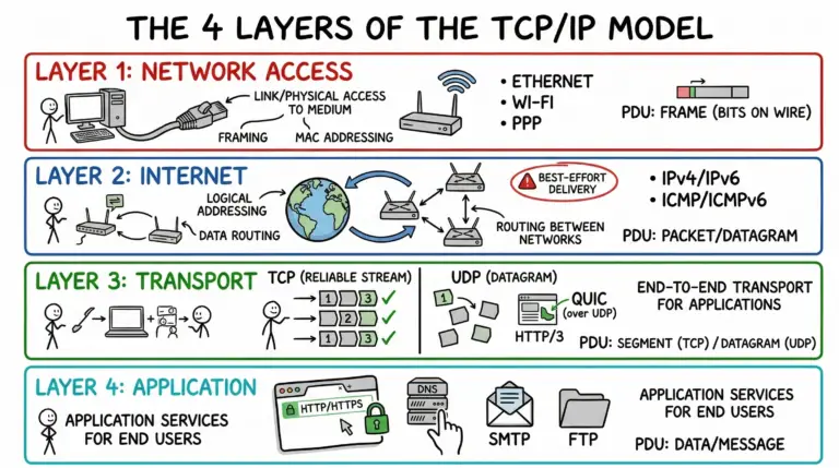 4 layers of the TCPIP Model