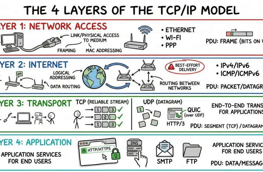 4 layers of the TCPIP Model