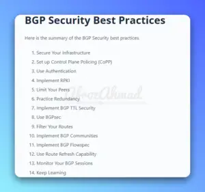 BGP Security Best Practices