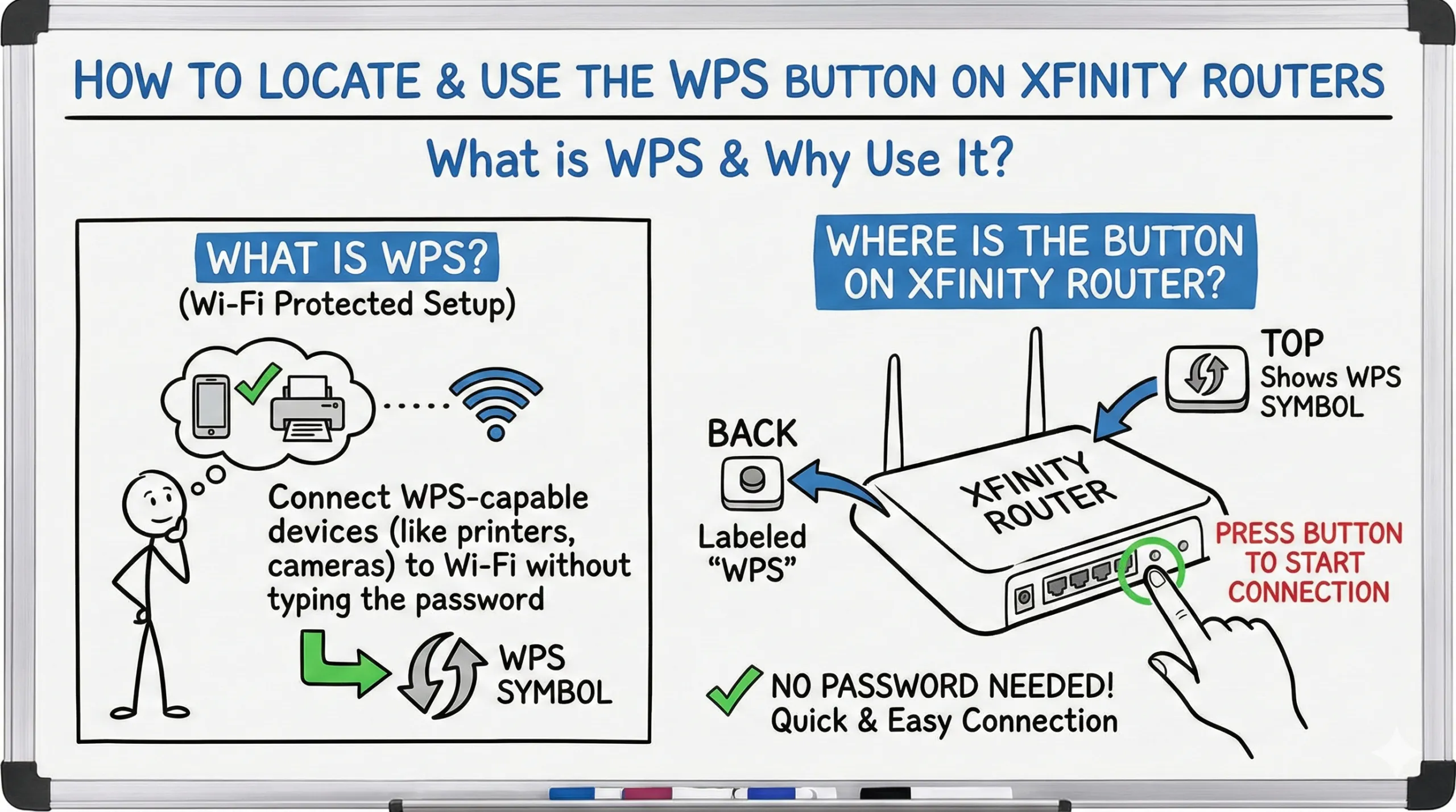 How to locate and use the WPS Button on Xfinity Routers