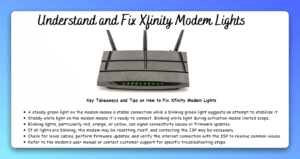 Xfinity Modem Lights - Meaning and Fixes