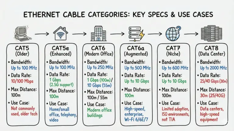 ethernet categories - key specs and use cases