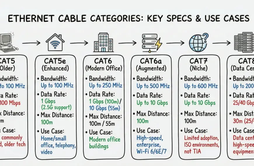 ethernet categories - key specs and use cases