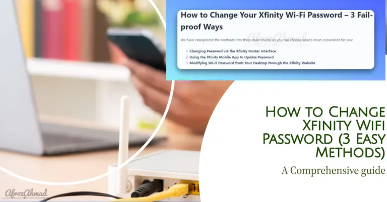 How to Change Xfinity Wifi Password