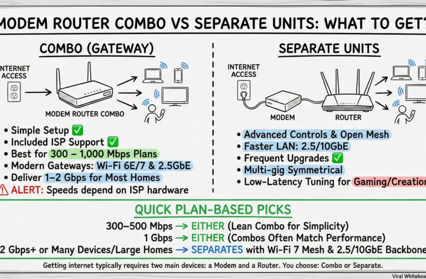 Modem Router Combo vs Separate Units Differences & What To Get