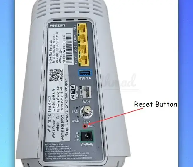 How to Reset Verizon Router