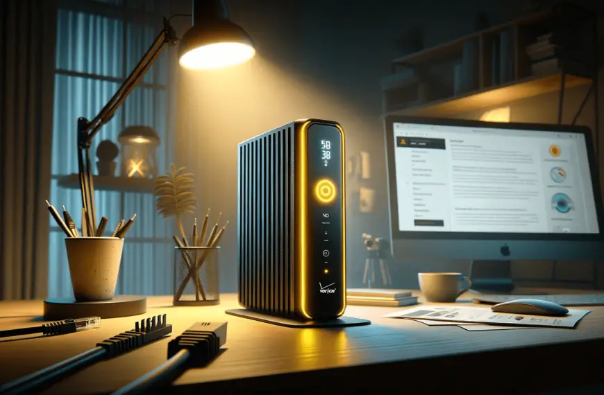 verizon router yellow light