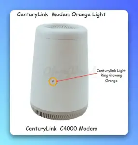 centurylink C4000 modem orange light