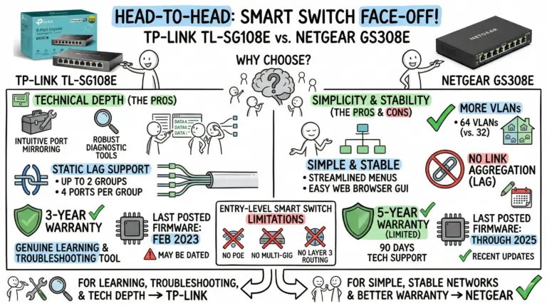 TP-Link TL-SG108E vs Netgear GS308E